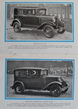 Ford A Modelprogram 1928 "Pour bien choisir votre voiture" Carbrochure (8604)